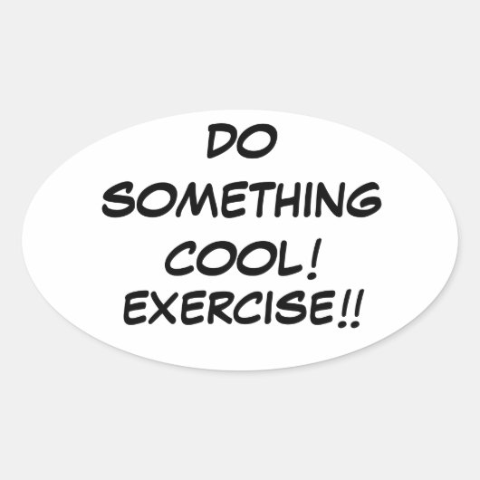 クールエクササイズ 楕円形シール (正面)