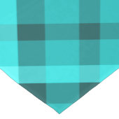 クールエレガントターコイズ格子中表ランナー ミディアムテーブルランナー (コーナー)