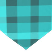 クールエレガントターコイズ格子小テーブルランナー ショートテーブルランナー (コーナー)