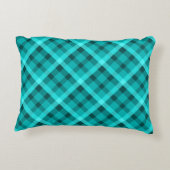 クールエレガントターコイズ格子枕 アクセントクッション (裏面)