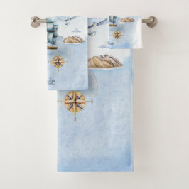 クールカスタマイズ可能な海でのDude Ship バスタオルセット