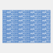 クールカスタムタイポグラフィ誕生日 ラッピングペーパーシート (正面)