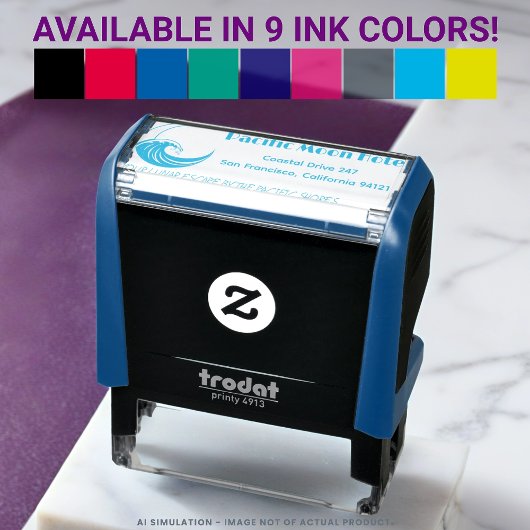 クールカスタムパシフィックムーンホテルロゴ差出人住所 セルフインキングスタンプ