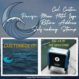 クールカスタムパシフィックムーンホテルロゴ差出人住所 セルフインキングスタンプ