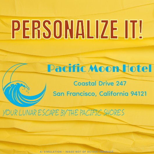 クールカスタムパシフィックムーンホテルロゴ差出人住所 セルフインキングスタンプ