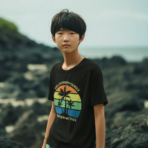 クールカスタムビーチトリップパームツリーキッズ Tシャツ