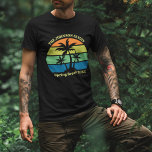 クールカスタムビーチトリップパームツリーズブラック Tシャツ<br><div class="desc">このトロピクールカルなビーチのサンセットTシャツは、海岸に黄色と緑がアクセントされたオレンジと青い空にシルエットされた3本のヤシの木を特徴としている。家族カスタマイズ素晴らし旅行の記念のティーは、この春休み、夏または海のクルーズ休暇にあなたの沿岸の休暇のために。</div>