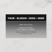 クールカスタムブラックグレーシルバークロムカーサービス 名刺 (裏面)