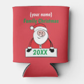 クールカスタム – 家族のクリスマス（名前を追加） 缶クーラー (正面)