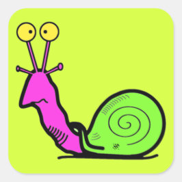 クールカタツムリのスケッチv4正方形シール スクエアシール