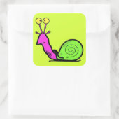 クールカタツムリのスケッチv4正方形シール スクエアシール (バッグ)