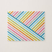 クールカラフルトレンディーの両端のストライプ方法 ジグソーパズル (横)