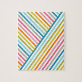 クールカラフルトレンディーの両端のストライプ方法 ジグソーパズル (縦)