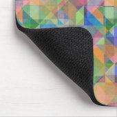 クールカラフル三角形の正方形のシェイプが重ねて表示 マウスパッド (コーナー)