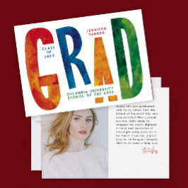 クールカラフル抽象芸術院写真タイポグラフィ 案内状