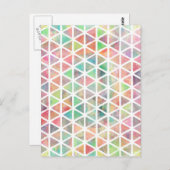 クールカラフル水絵を描色三角形 ポストカード (正面/裏面)