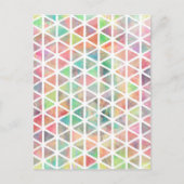 クールカラフル水絵を描色三角形 ポストカード (正面)