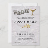 クールガール グラム グリッター メタリック ディスコ バチェロレッテ 招待状 (裏面)