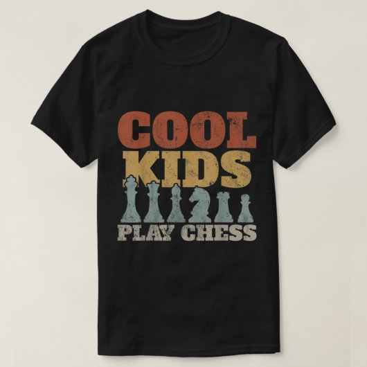 クールキッズチェスデザイン Tシャツ (デザイン正面)