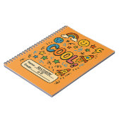 クールキッズノートブパーソナライズされたック – 名前と成績 ノートブック (左側)