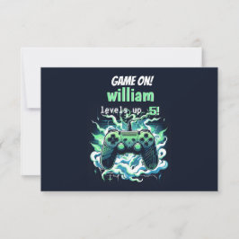 クールキッズ ゲーミング レベルアップ 5歳の誕生日 サンキューカード