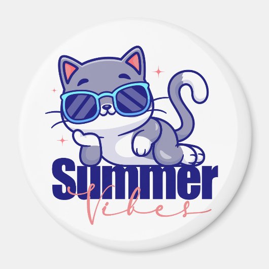 クールキャットの夏のビブランス マグネット (正面)