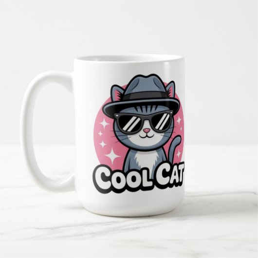 クールキャットの気分 コーヒーマグカップ (左)