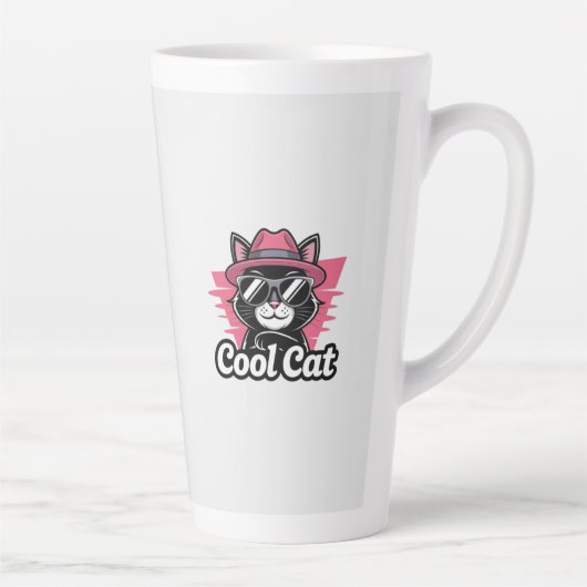 クールキャットの気取り カフェラテマグ (右)