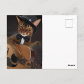 クールキャットギタリスト ポストカード (裏面)