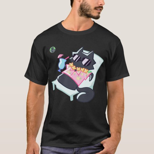 クールキャットサマー -The Alaska Cat Cafe Tシャツ (正面)