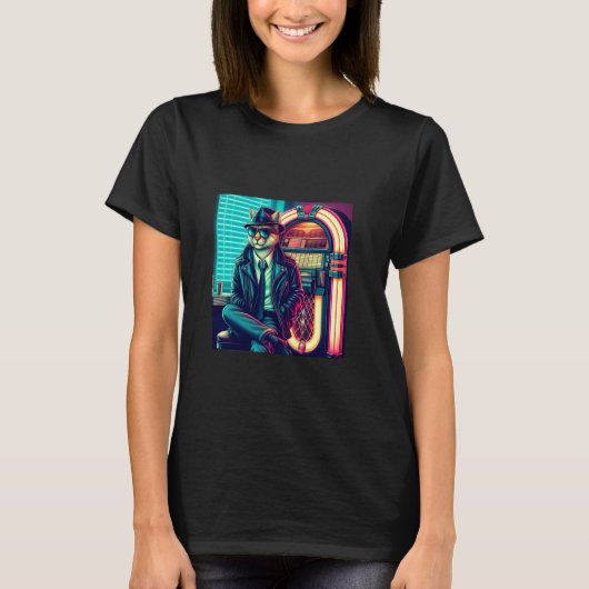 クールキャットネクタイ Tシャツ (正面)
