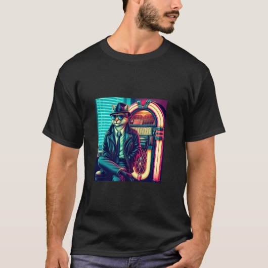 クールキャットネクタイ Tシャツ (正面)