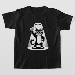 クールキャットロックダンサーTシャツ | 面白い動物音楽ギフト Tシャツ