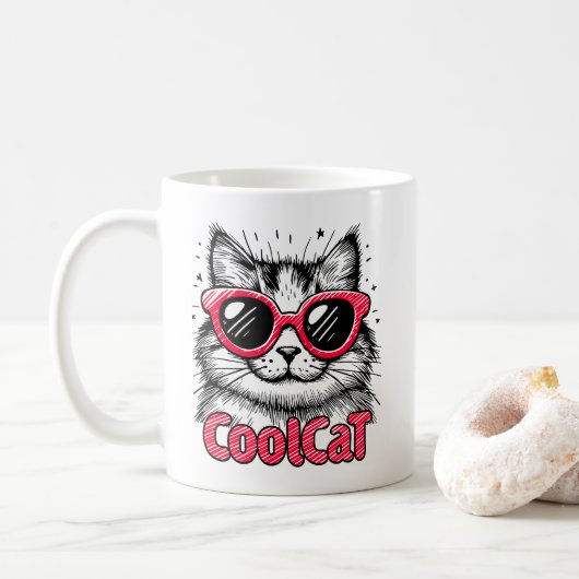 クールキャット1 コーヒーマグカップ (ドーナツ)