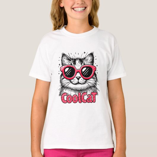 クールキャット1 Tシャツ (正面)