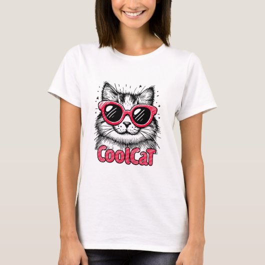 クールキャット1 Tシャツ (正面)