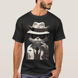 クールキャット・ノワール: スタイリッシュで神秘的なネコ Tシャツ