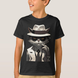 クールキャット・ノワール：洗練された不思議な猫 Tシャツ