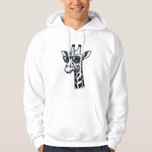 クールキリンサングラスビンテージ彫刻Tシャツ_ パーカ (正面)
