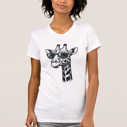 クールキリンサングラスビンテージ彫刻Tシャツ_ Tシャツ (正面)