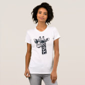 クールキリンサングラスビンテージ彫刻Tシャツ_ Tシャツ (正面フル)