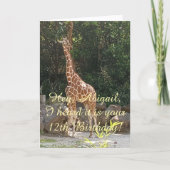 クールキリン、ハッピー12誕生日、カード カード (正面)