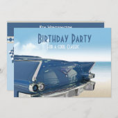 クールクラシック車60thバースデーパーティーへの招待 招待状 (正面/裏面)
