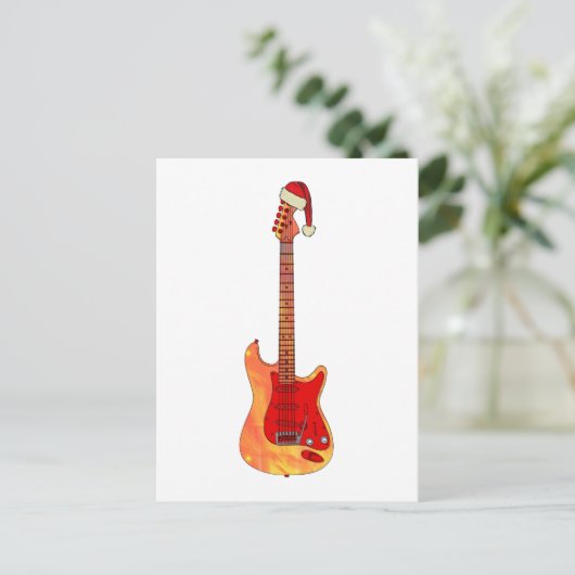 クールクリスマスファイアギター シーズンポストカード (スタンド正面)