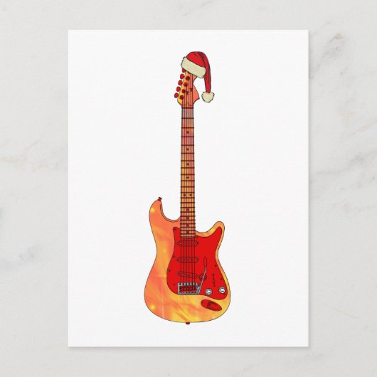 クールクリスマスファイアギター シーズンポストカード (正面)