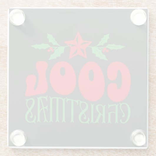 クールクリスマス – フェスティバルレトロガラスコースター ガラスコースター (裏面)