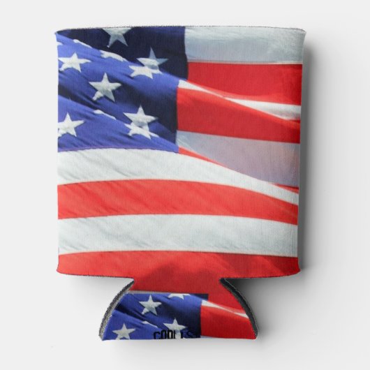 クールクーラーボックス、米国国旗 缶クーラー (正面)