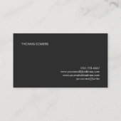 クールグはっきりしたレイと白のタイポグラフィモダン2 名刺 (裏面)