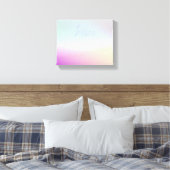 クールグラデーションカラフルグラディエントとスクリプト キャンバスプリント (インサイチュ (寝室))