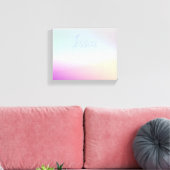 クールグラデーションカラフルグラディエントとスクリプト キャンバスプリント (インサイチュ (リビング))